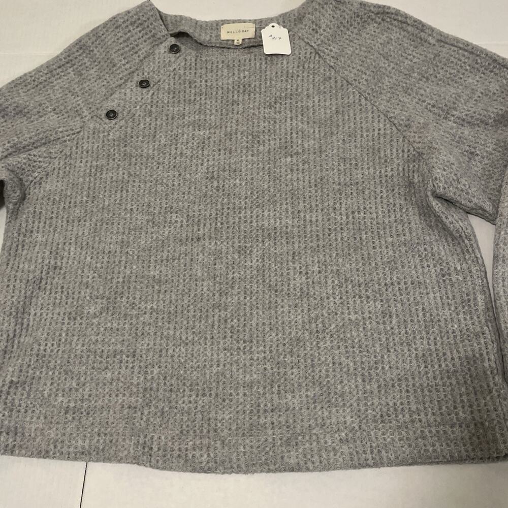 Mellow Day  Sweater Size XL Gray Women Pullover Long Sleeve